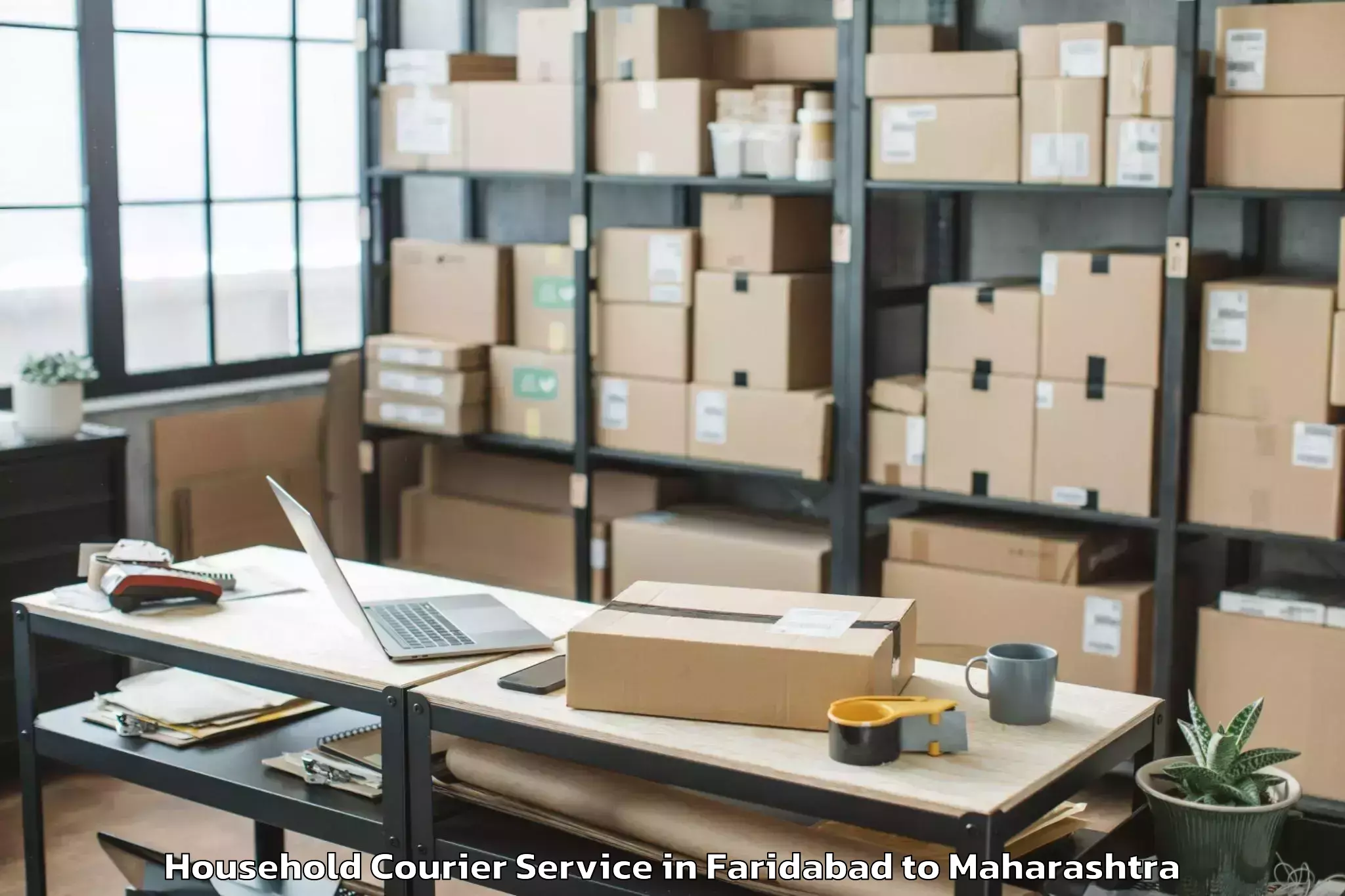 Affordable Faridabad to Mhaswad Household Courier